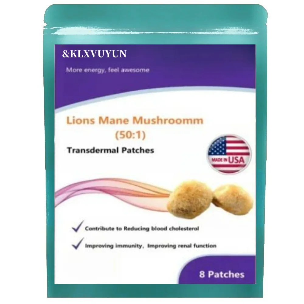 Lions Mane Mushroomm / Hericium Erinaceus 50:1 - Transdermal Patches Made In Usa, 2 Months Supply