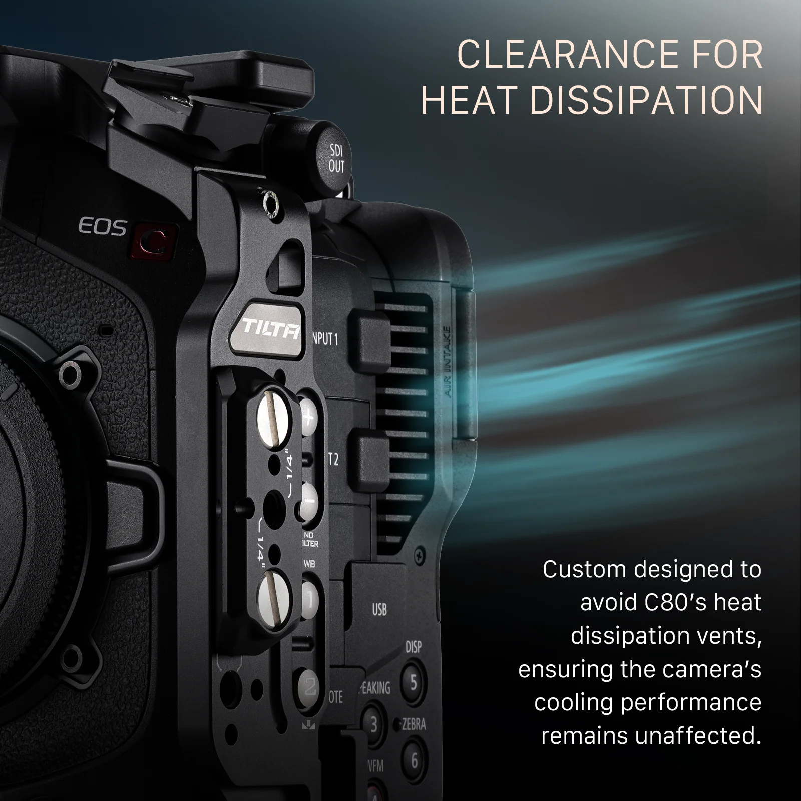 قفص كاميرا TILTA ES-T25-C-V لمجموعة Canon C80 Pro - حامل على شكل V