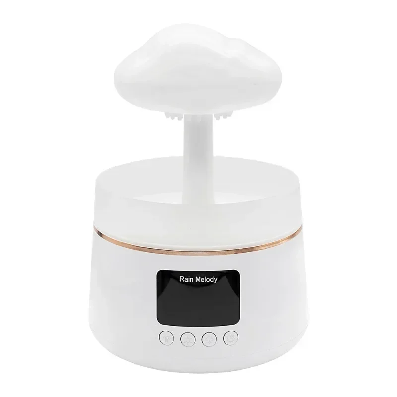 Clouds Rain Humidifier Aromatherapy Machine Colorful Essential Oil Raindrop Humidifier Nebulizer Music Timing