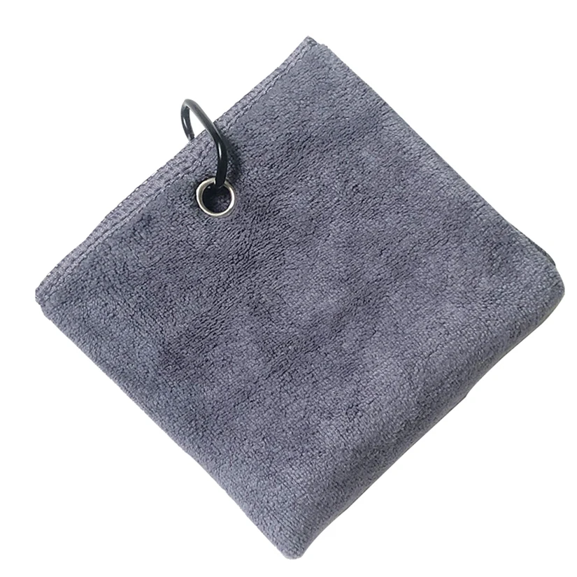 Microfiber Golf Towel 40X40cm Golf Towel Hook and Loop Fastener The Convenient Golf Cleaning Towel Black Grey Blue White New