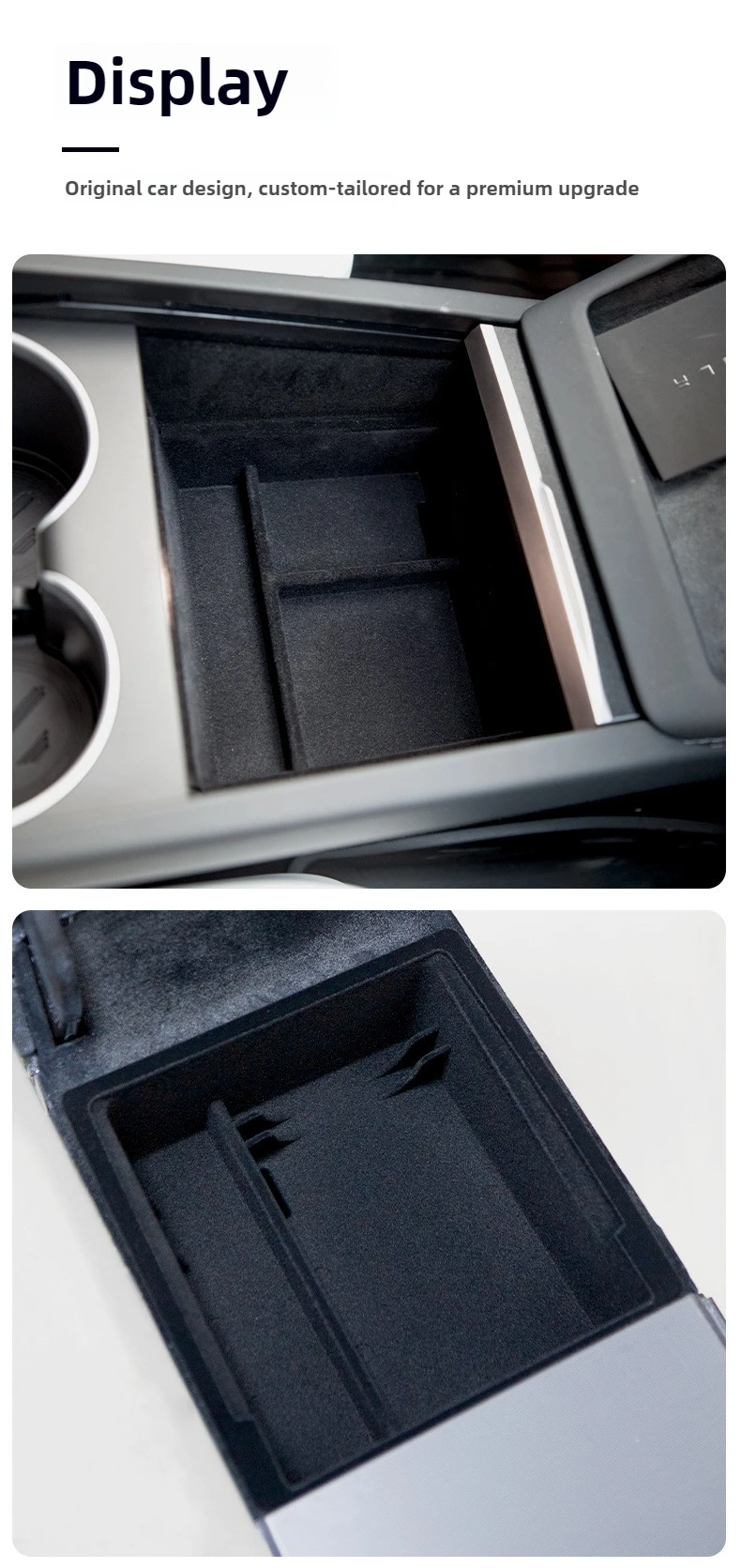 Für Tesla Model Y L Juniper 2026 Mittelkonsolen-Organizer Aufbewahrungsbox Rutschfeste Tassenmatte Armlehnenbox Versteckte Box YL Zubehör – Detail 8