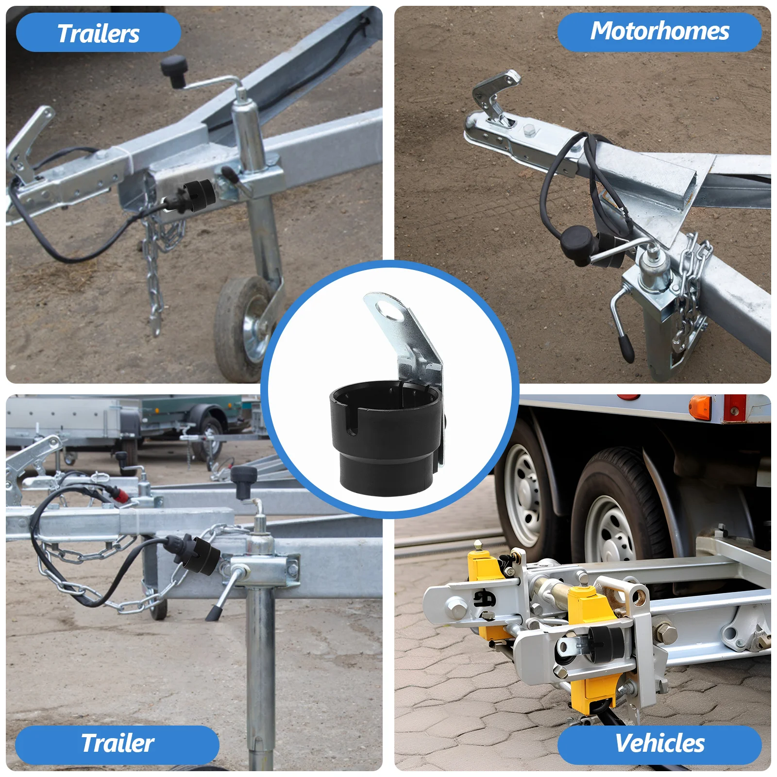 حامل قابس المقطورة من البلاستيك والحديد المتين والتركيب المستقر لملحقات موصل سحب المقطورة وحامل قضيب السحب #6
