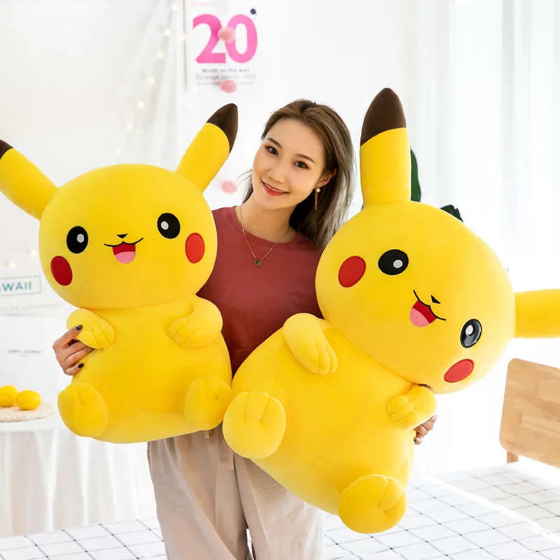 35-75cm Kawaii Pikachu Plush Toy Stuffed Animal Anime Pokemon Soft Doll Sofa Pillow Cute Birthday Gifts for Children Party Decor