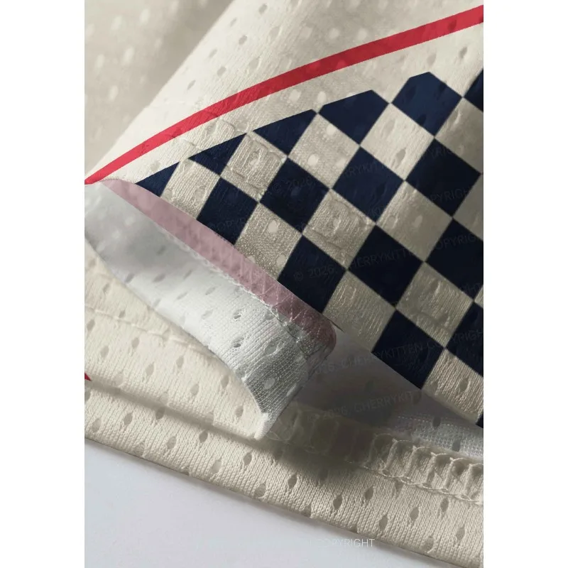 2026 _ New Style _ Fashion _ Subculture _ Fun Jerseys _ Y2K Millennium Girls _ Campus Style _ Sports Style Mesh Fabric view 4