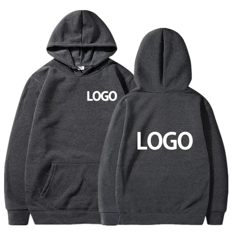 80% Polyester and 20% Cotton Hooded Pullover for Men and Women, Customized Team Loose Casual Wear with Fashionable Personality