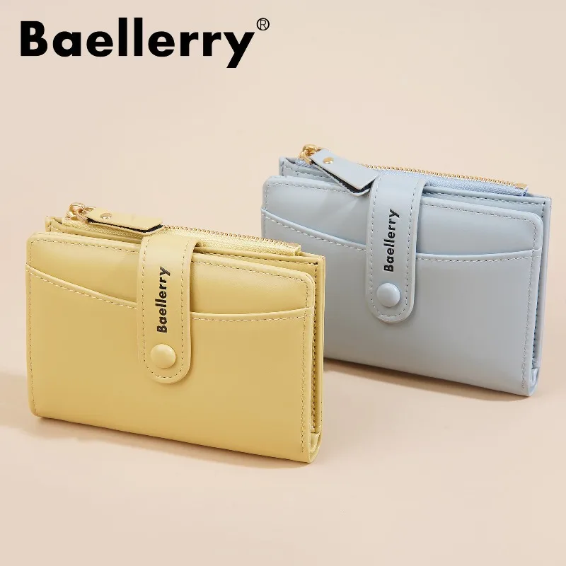 Baellerry Macaron Short Women's Wallet Large Capacity Zipper Coin Purse