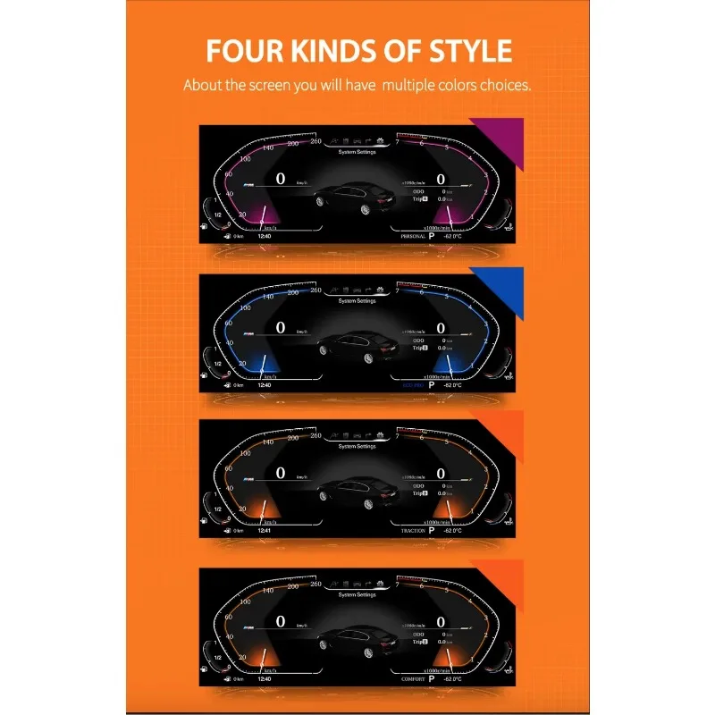 Latest 12.3'' Original Digital Lcd Dashboard for    3 Series E90 E91 E92 E93 Cluster Instrument Cockpit Voor Speedometer