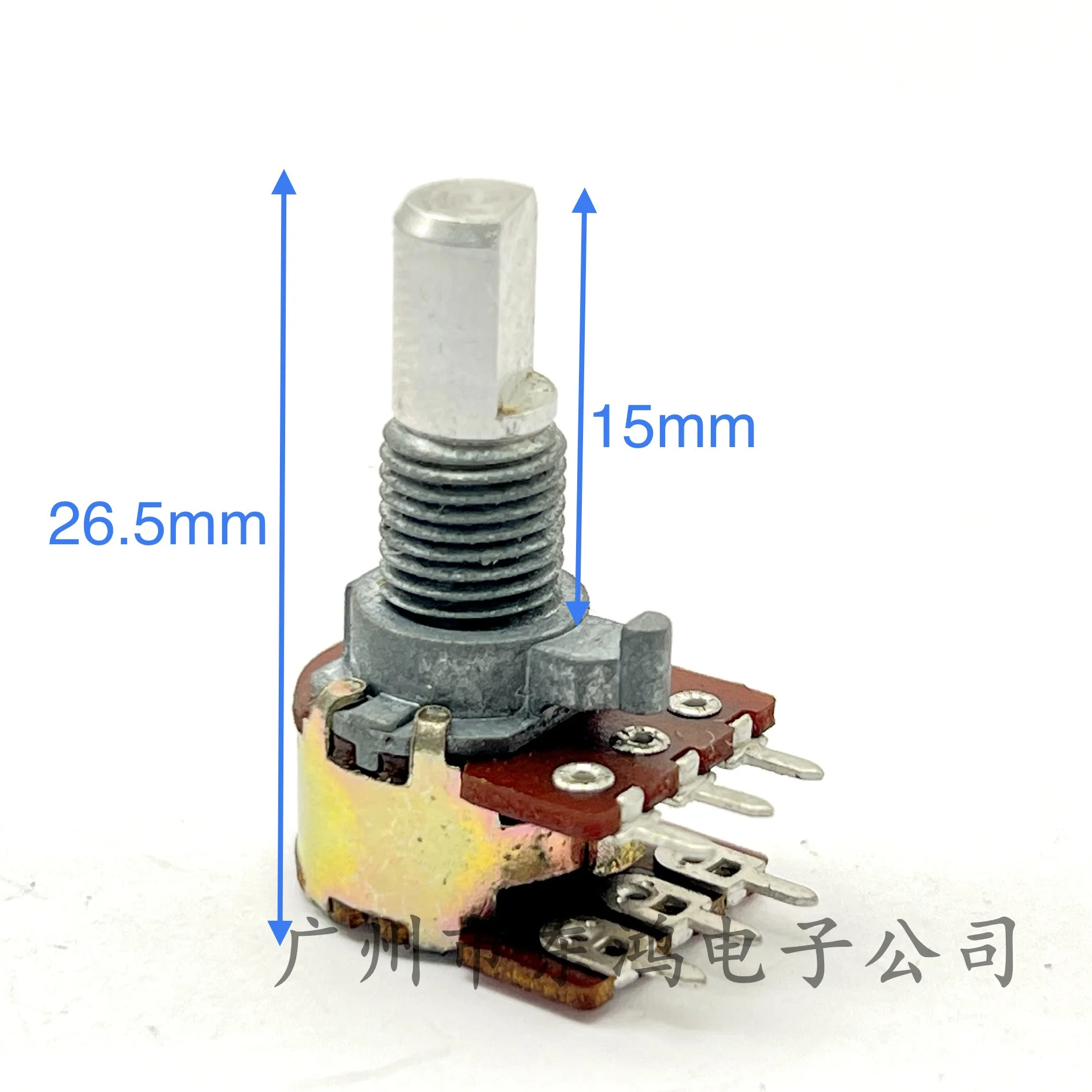 1 pcs Taiwan ALPHJA RV12 type double potentiometer A50K with midpoint positioning shaft length 15mm