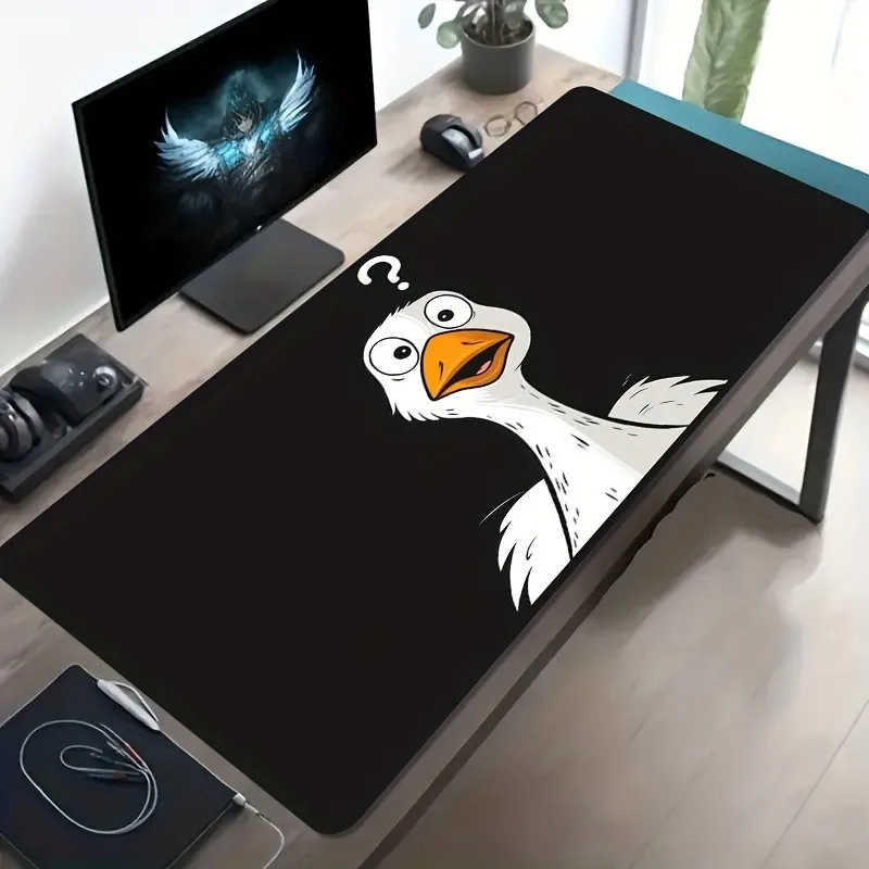 mouse-pad-grande-antiderrapante-para-escritorio-e-jogos-com-estampa-de-ganso-engracado-estilo-meme-com-ponto-de-interrogacao-confuso-em-fundo-preto