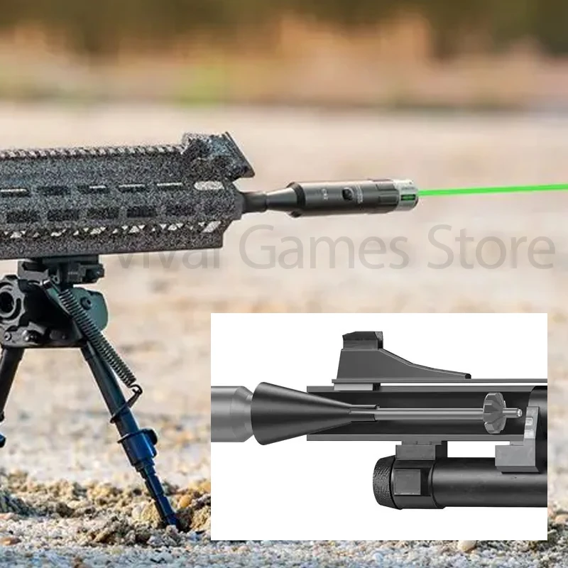 Red Green Barrel Bore Sight Kit 16 adapters For .177 To 12GA 20GA .50 Caliber Rifle Handgun Boresighter Button Switch Airsoft view 4