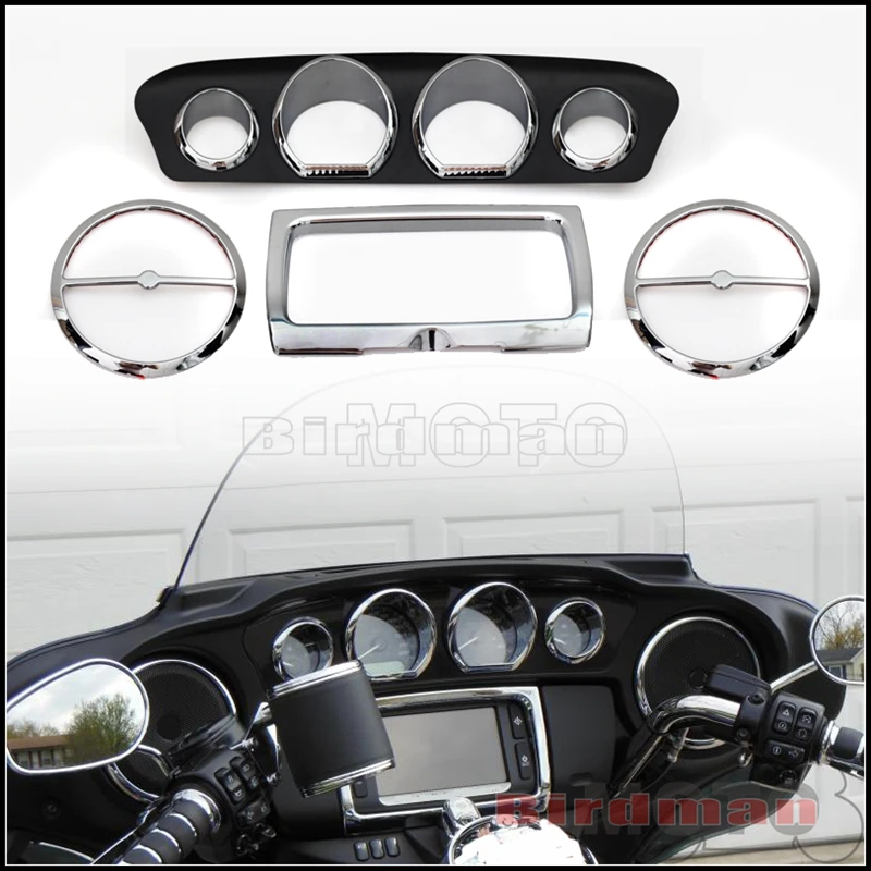 

Motorcycle Inner Fairing Trim Gauge Screen Speakers Cover Kit For Harley Touring Electra Street Tri Glide Ultra Limited 2014-up