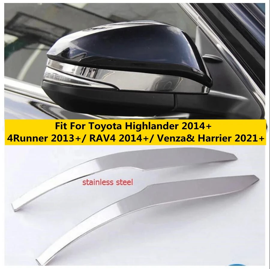 

Outside Door Mirror Rearview Cover Trim For Toyota Highlander 2014 + / 4Runner 2013 + / RAV4 2014 + / Venza & Harrier 2021 +