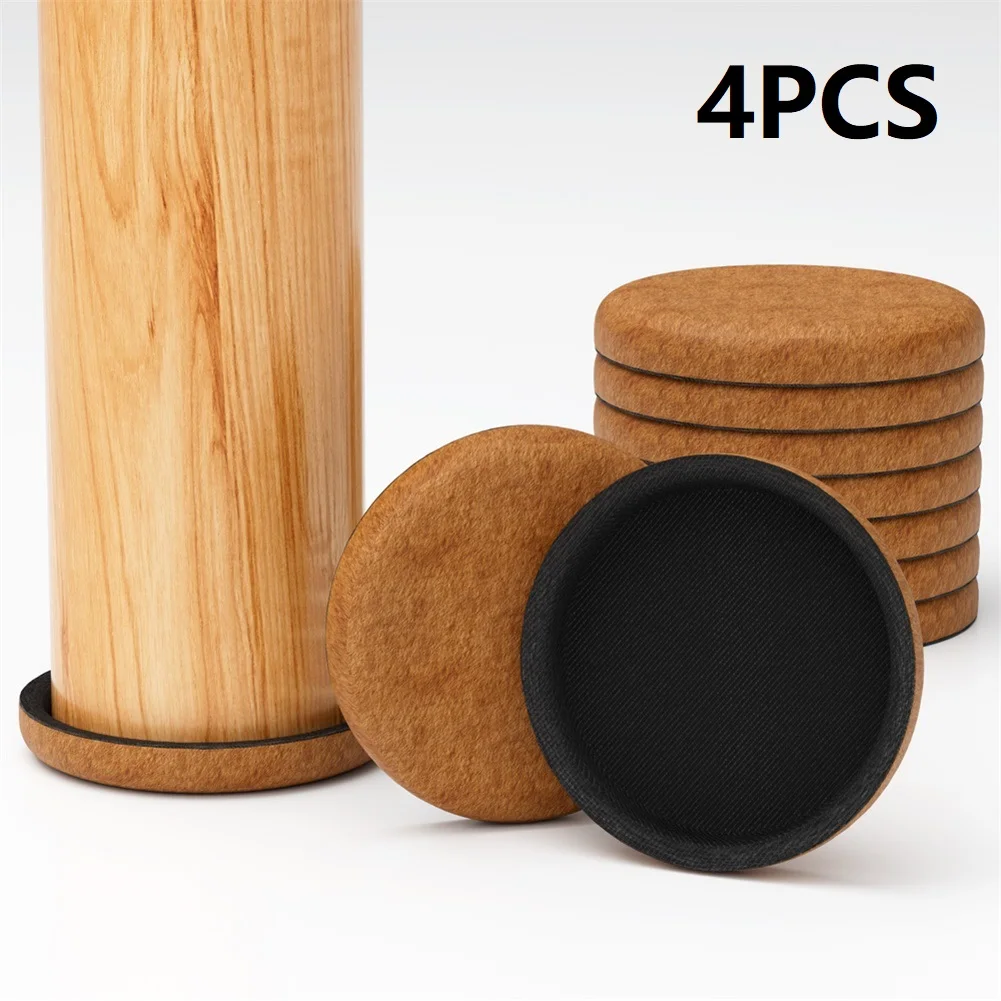 4pcs/set Non Woven Furniture Sliders Floor Mat Noise Reduction Anti Slip Floor Protectors For Sofas Beds Cabinets