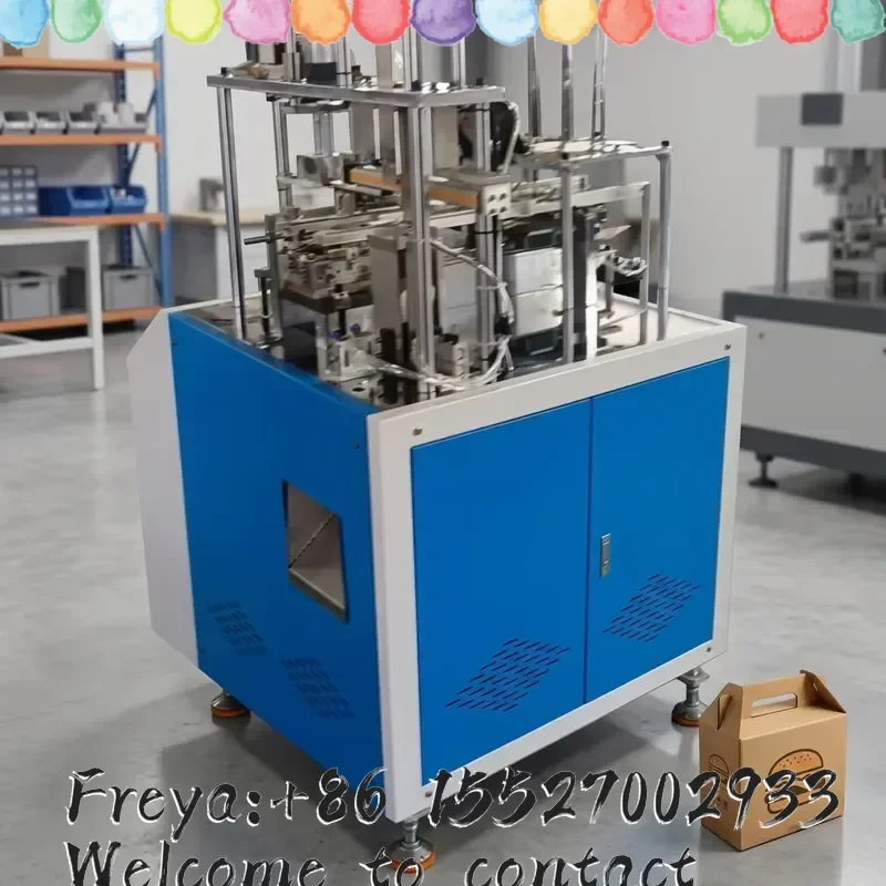Automatic Disposable Kraft Paper Container Making Machine Wide Application for Fried Chicken Salad Picnic Food Packing