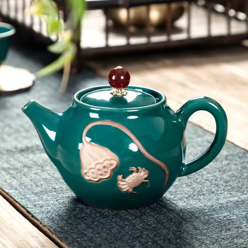 New Style Agate Ceramic Teapot Pot for Tea Teapots Yixing Kettle Clay Oriental Moroccan Teapot and Cup Set Teeware Teware Gaiwan