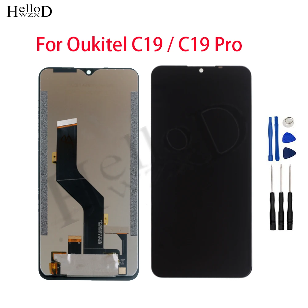 

6.49" Full Screen For Oukitel C19 Pro LCD Display Touch Screen Digitizer Assemly New Tested Replacement Repair Parts With Tools