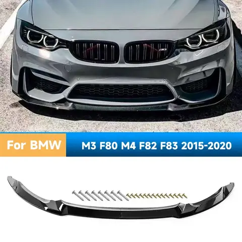 CS StyleFront 범퍼 립 스플리터 디퓨저 스포일러 BMW M3 F80 M4 F82 F83 2015-2020 자동차 액세서리 하부 범퍼 가드