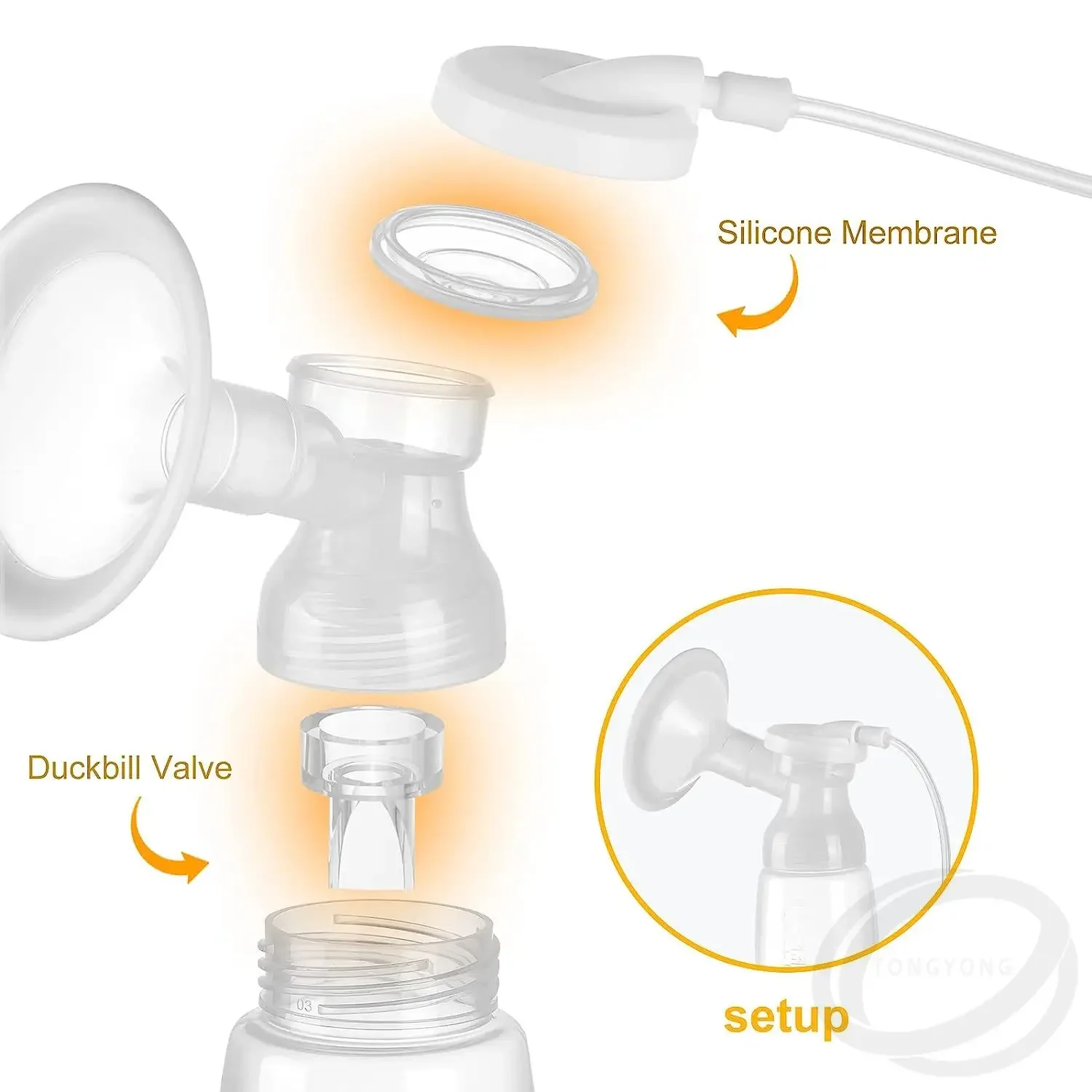 8-Pcs صمامات منقار البط ومجموعة غشاء سيليكون مكونة من 4 قطع متوافقة مع ملحقات استبدال مضخة الثدي الكهربائية Momcozy M5 #6
