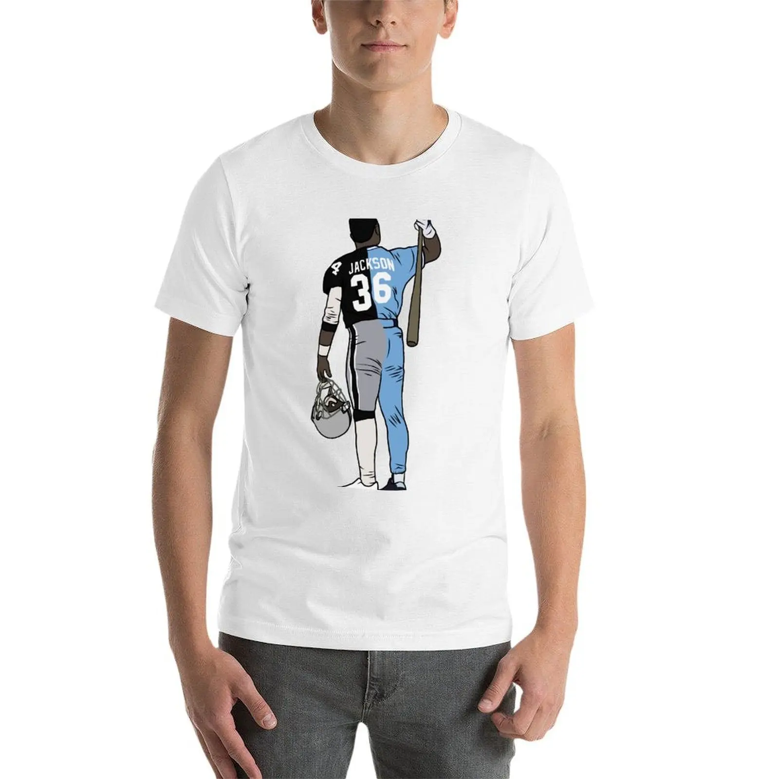 Bo jackson dois atleta esportivo camiseta para homem camisetas gráficas camiseta para homem