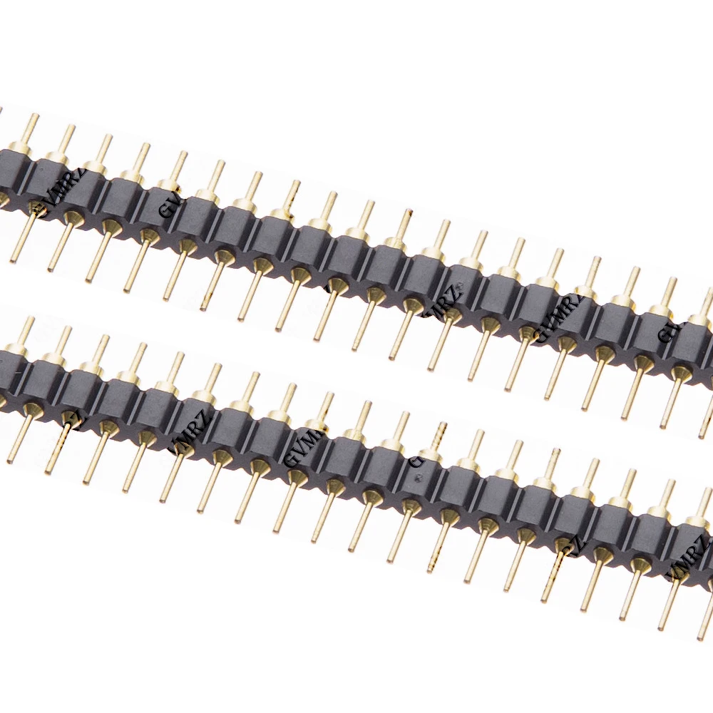 5PCS 2.54mm Pin Connector Strip Round Needle 40P Header Strip Male Header Single Row 1x40 Connector