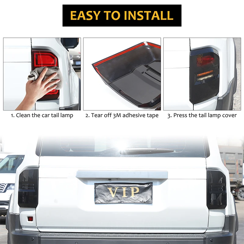 

Car headlight Cover For Toyota Land Cruiser 250 Prado LC250 2024 2025 Rear Tail Lamp Frame Decoration Cover Accessories