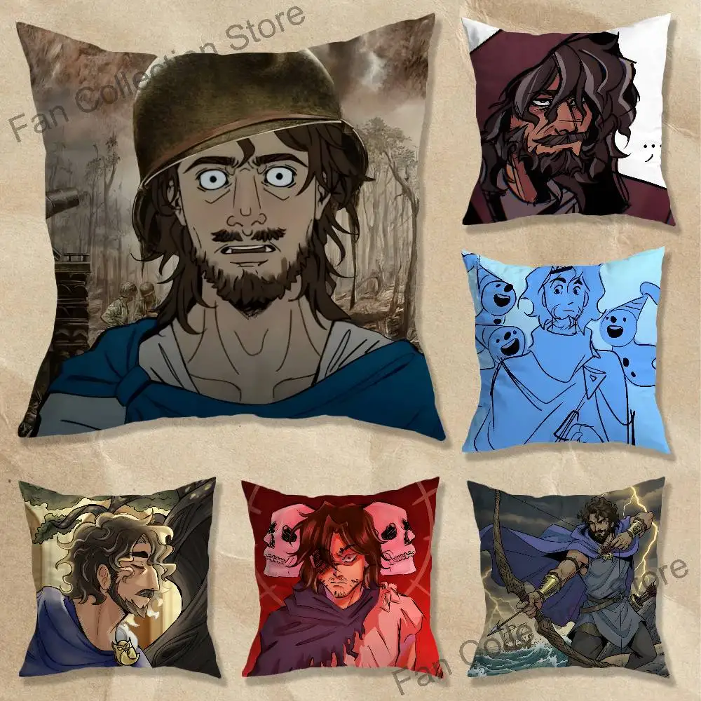 E-Epic The Musical O-ODYSSEUS Pillow Case Square Double-Sided Printing Short Plush Sofa Cushion Cover Bedroom Office Sofa Gifes