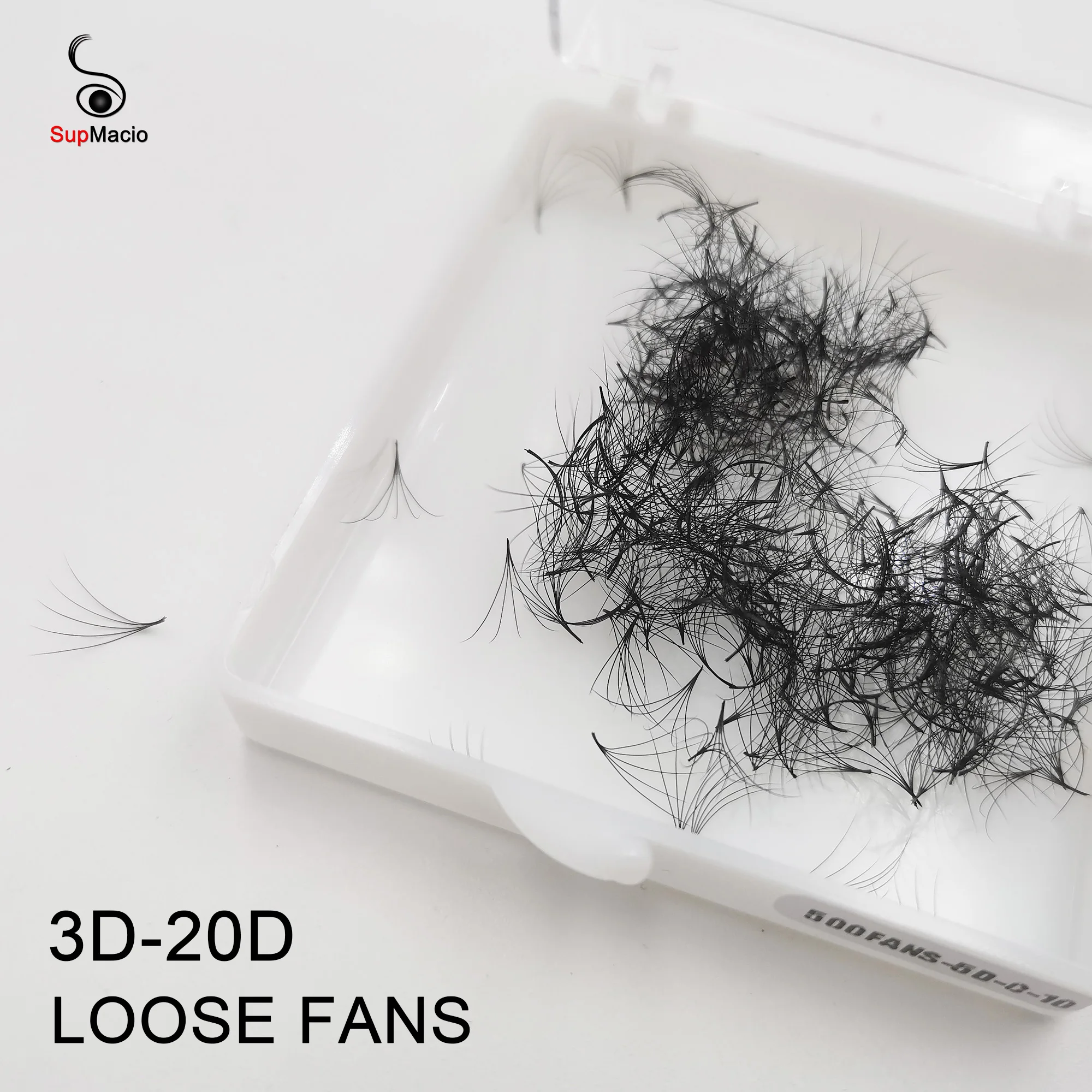 SupMacio Promade Volume Fans Mix 8D/10D/12D/14D Pointy Base Loose Premade Fan Lashes Extensions Storage C D Curl Eyelashes