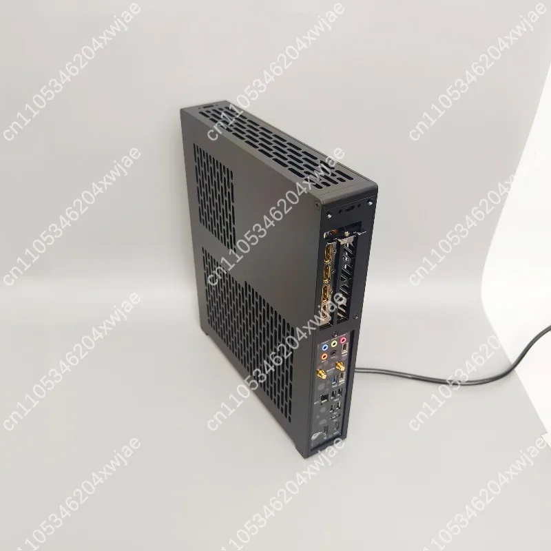 4L Portable S35 ITX Computer Case Flat Layout Mini Chassis Compatible Dual Cooling Fan GPU Small Desktop Cabinet