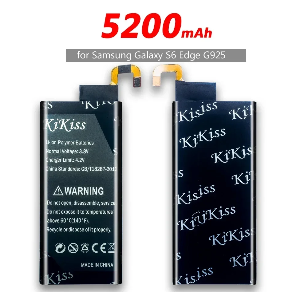 KiKiss Battery For Samsung Galaxy S6 / S6 Edge High Capacity Mobile Phone Battery G920 G920f G925 G925S EB-BG920ABE EB-BG925ABA