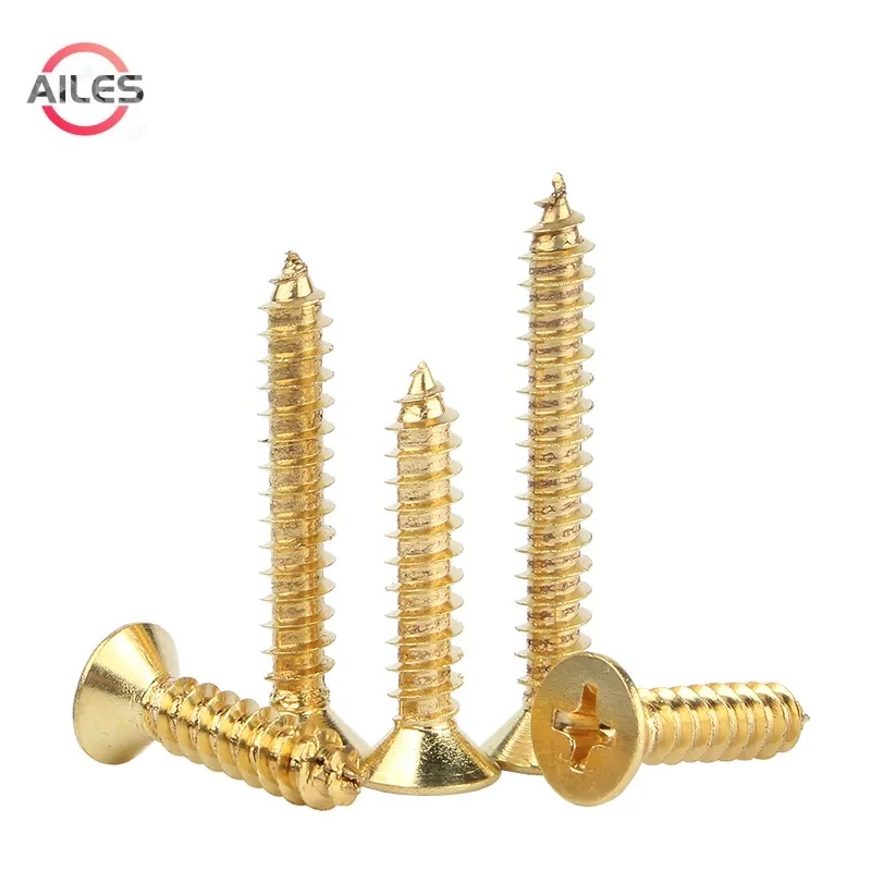 

M2 M3 M3.5 M4 M5 M6 M8 Pure Copper Phillips Cross Recessed Countersunk Flat Head Self Tapping Screws Bolts