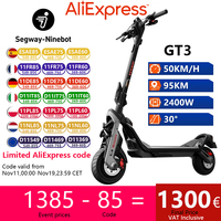 EU Stock Ninebot by Segway GT3 Superscooter 2400W Motor 50KM/H Speed 95KM Range Hydraulic Suspension Original Electric Scooter