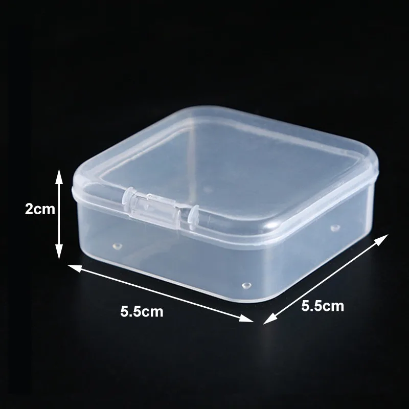 Square Plastic Box High Transparency Box Spare Parts Storage Hardware Accessories Fishing Gear Accessories Earplugs Small Box