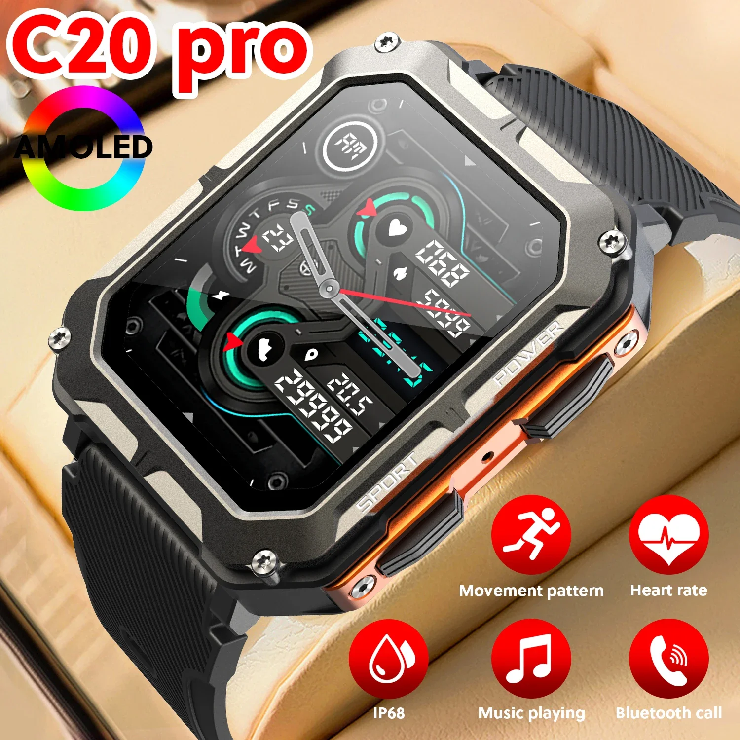 

New Smart Watch with Voice Assistant Supporting BT Wireless Call Suitable for Business Scenes Equipped with IP68 Waterproof