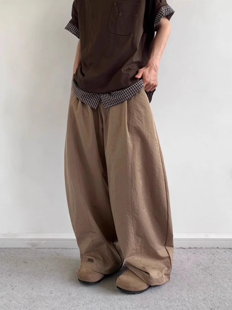

Retro Japanese Sle y Workwear Wide Leg Drapey Loose Casual Long Pants Autumn New Arrival ex Polyester Fiber