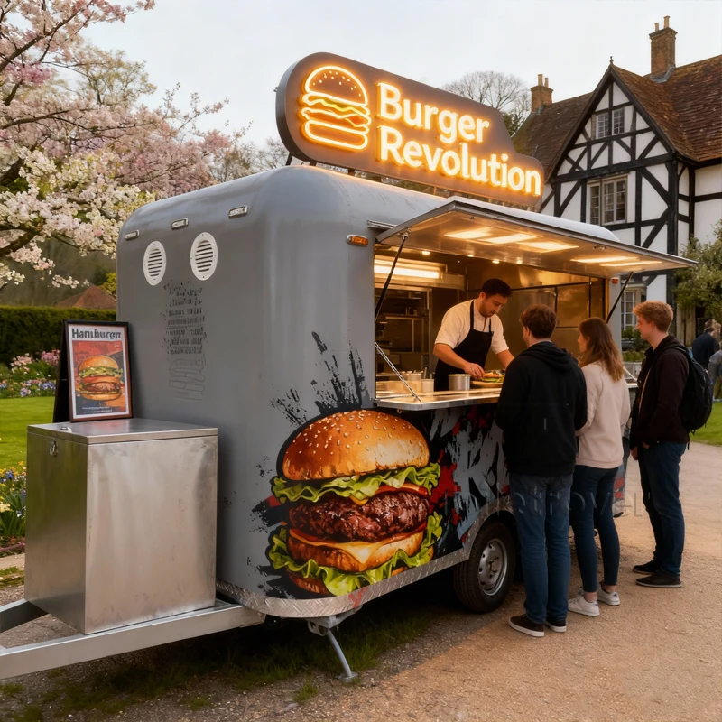 

Concession Food Trailer Snack Hot Dog Cart Ice Cream Truck Street Restaurant Fully Equipped Customized Size Food Truck For Sale