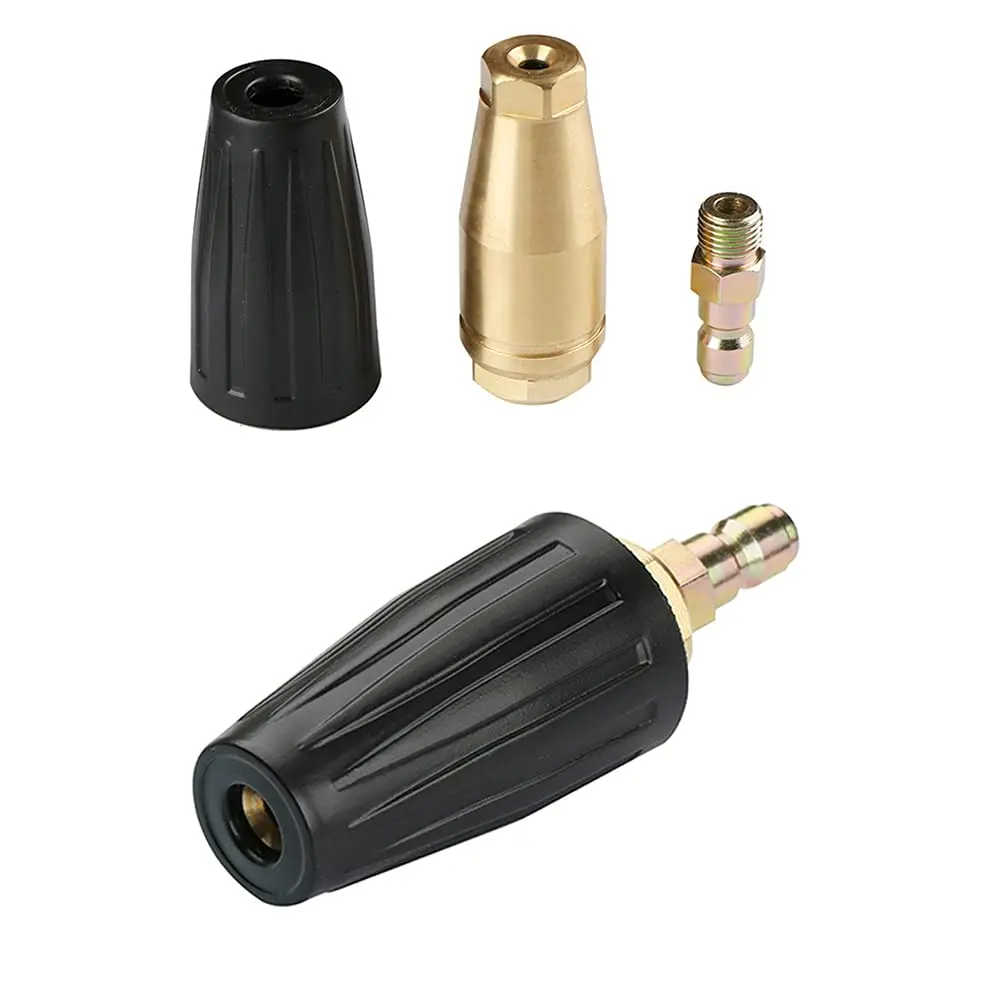 2026 Hot！ 5 Nozzle Heads 3000PSI High-Pressure Rotating Turbine Nozzle for 1/4 Inch Quick Connect Plug