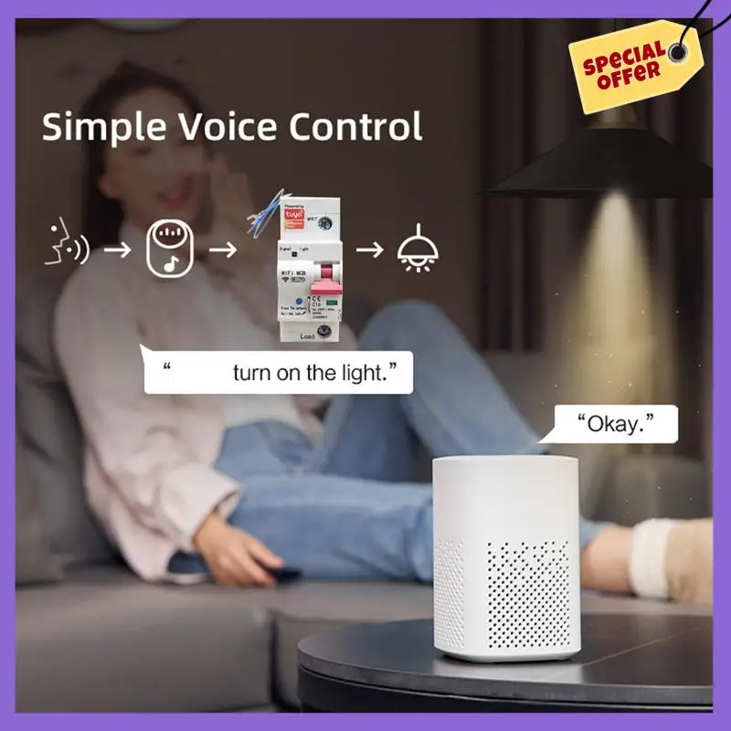 

-A96Z TUYA Smart WIFI 1P Автоматический выключатель Счетчик энергии с измерением, мониторингом и таймером защиты от утечек 63A