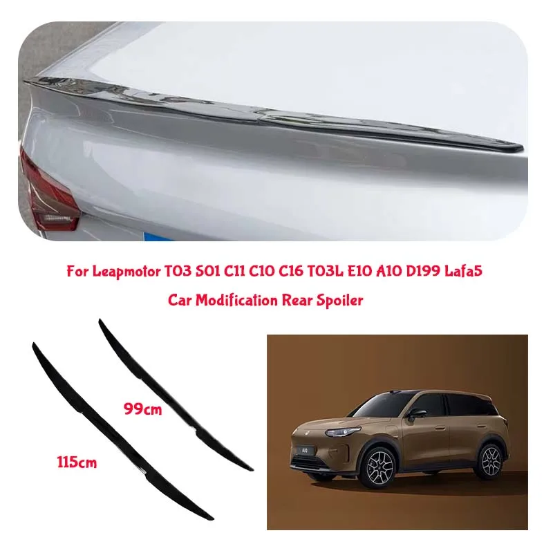 For Leapmotor  PVC Material Car Special Tail Wing Punch-Free Integrated Paste Auto Spoiler car wing
