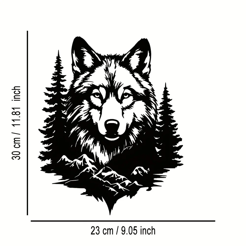 Modern Forest Wolf Metal Wall Art Living Room Decor - view 3