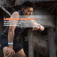 Night Running Luminous Armband Adjustable LED Glowing Reflective Sports Wristband High Grade Nylon Lightweight Safety Strap