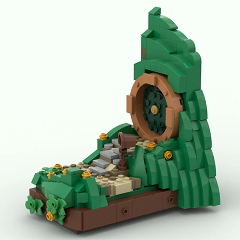 Ring-Film-Modell MOC Bausteine Felsen- und Waldeingang Modulare Technologie-Geschenke Urlaubs-Montage-Kinderspielzeug-Set