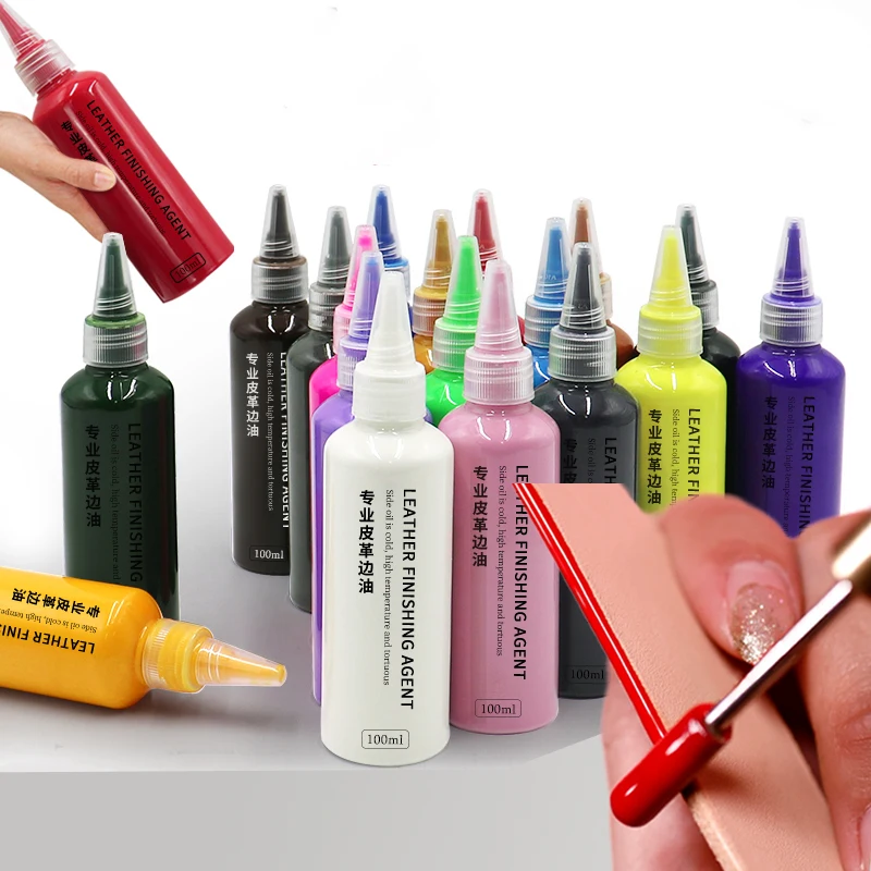 【セール中】100 ミリリットル革弾性修理エッジオイル革彫刻マット刺激臭なし革エッジベルト修理ラップエッジ液体
