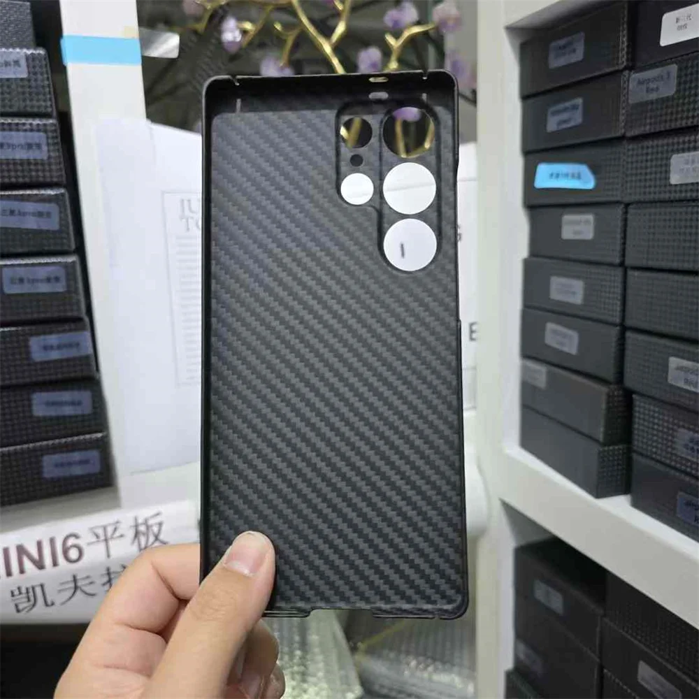 Carbon Fiber Case for Samsung Galaxy S25 Ultra Protective Case Aramid Fiber Cover for Galaxy S25 /S25plus Phone Accessor