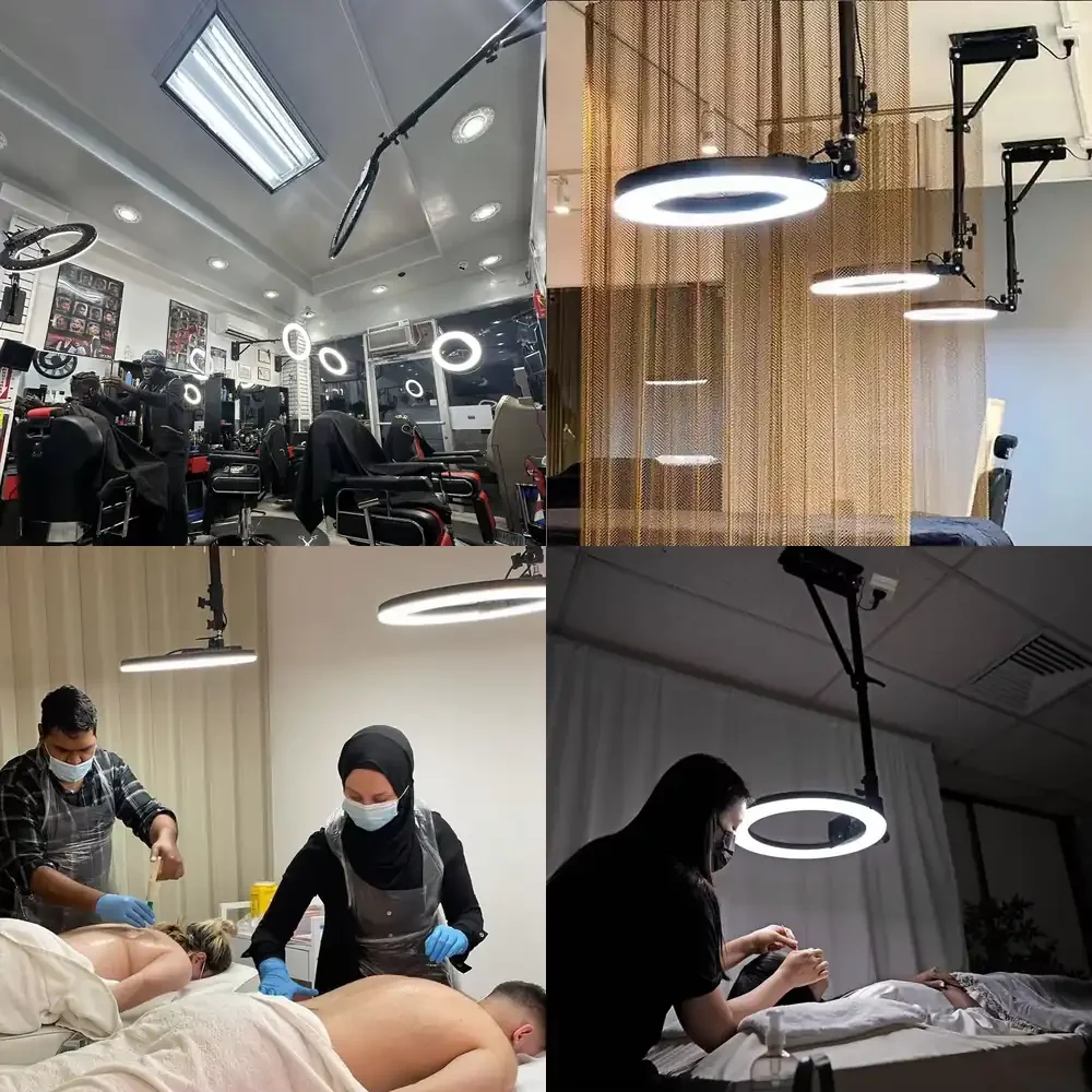 

18 Inch Ring Light Wall Mount LED Ceiling Lash Lamp for Hair Extensions Tools