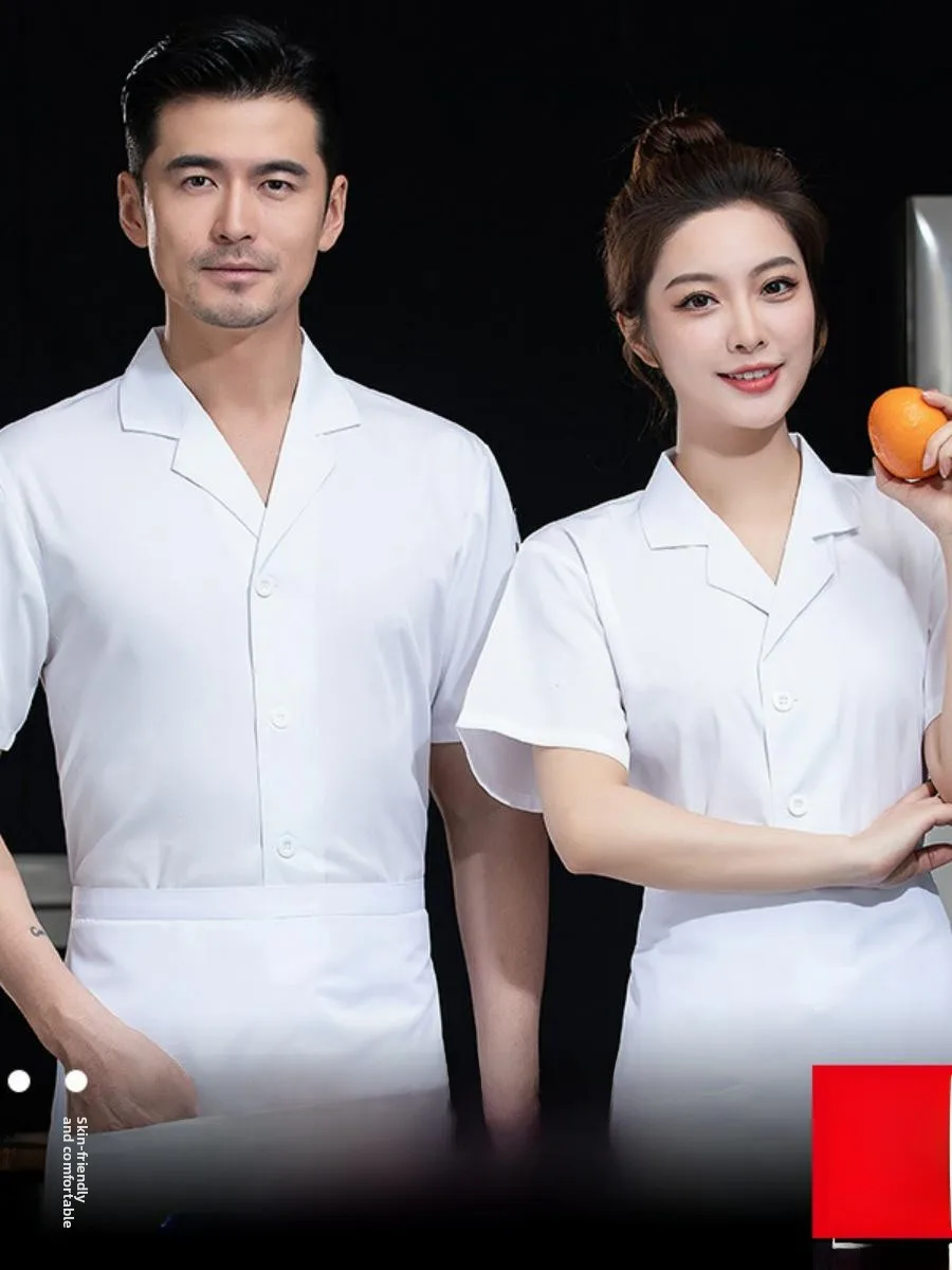 

Мужская летняя униформа для поваров: дышащая одежда для кухни, отелей, ресторанов, ресторанов с горячими блюдами, влагоотводящая.