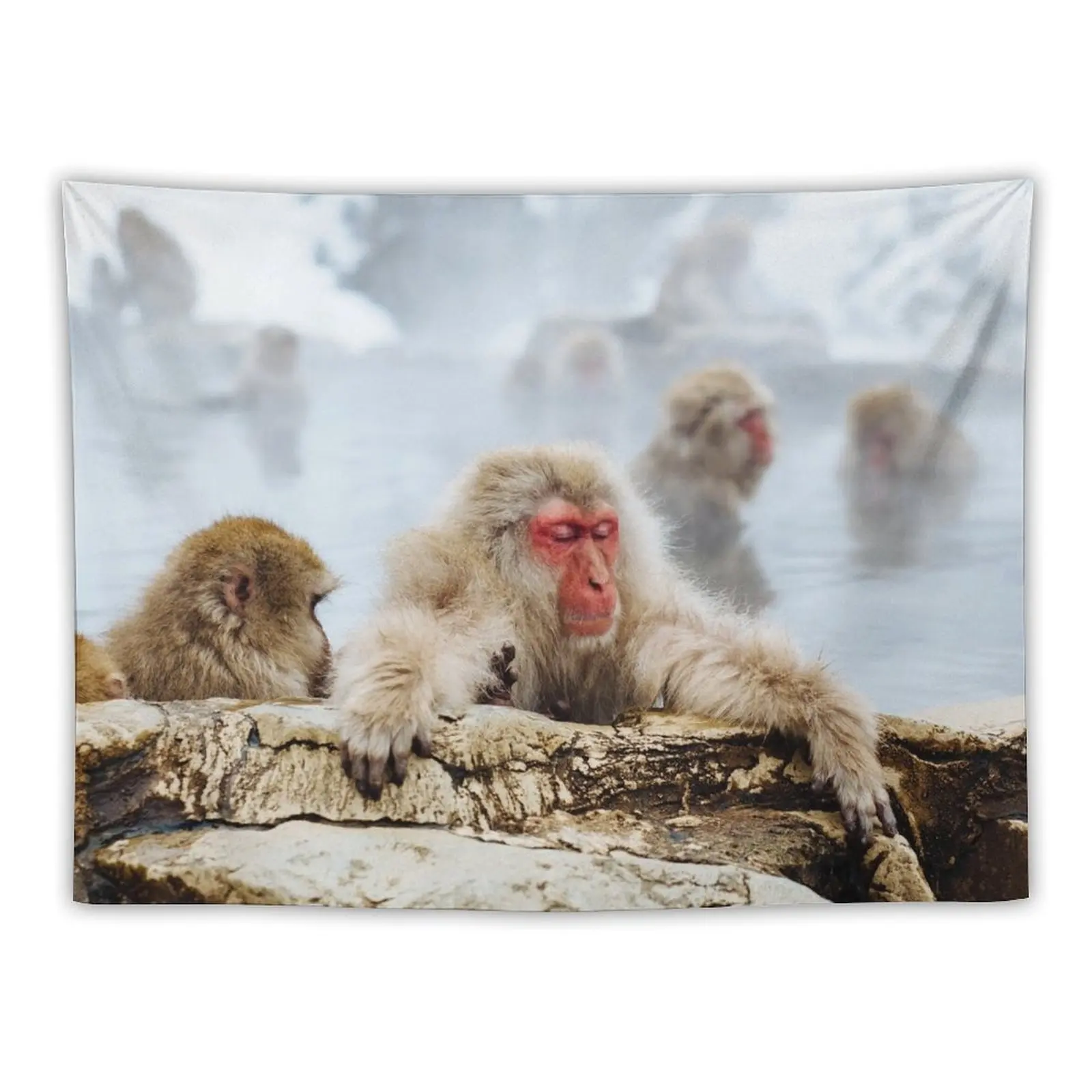 

Japanese macaques Tapestry Decorative Paintings Outdoor Decor Tapestry