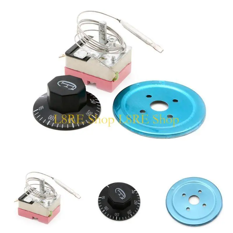 Controlador temperatura giratoria L8RE AC220V Dial Termostato Interruptor control temperatura para horno eléctrico