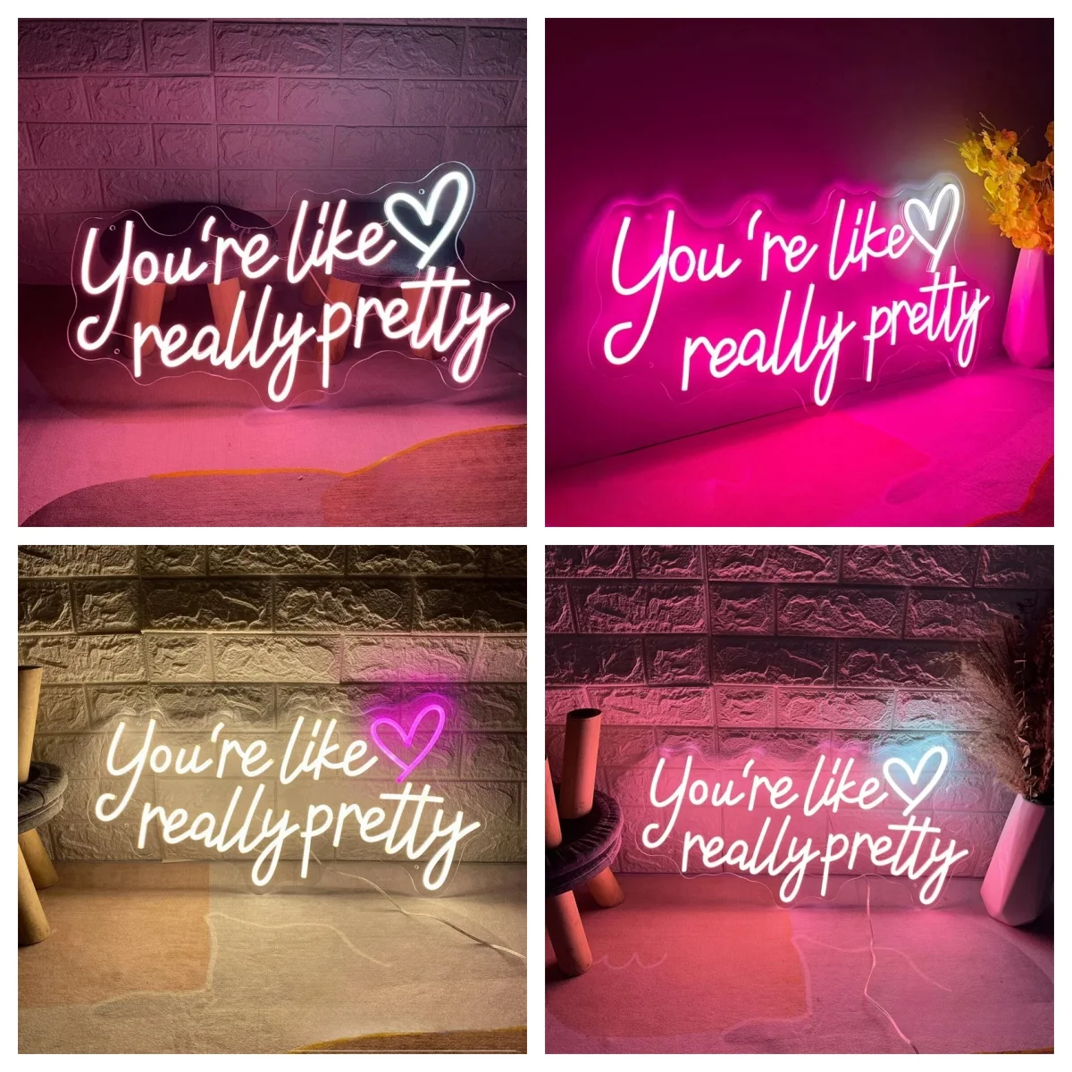 You're like really pretty Neon Sign Custom Neon Sign Led Neon Sign Bedroom Beauty Room Wall Decor Personalized Neon Bar Sign