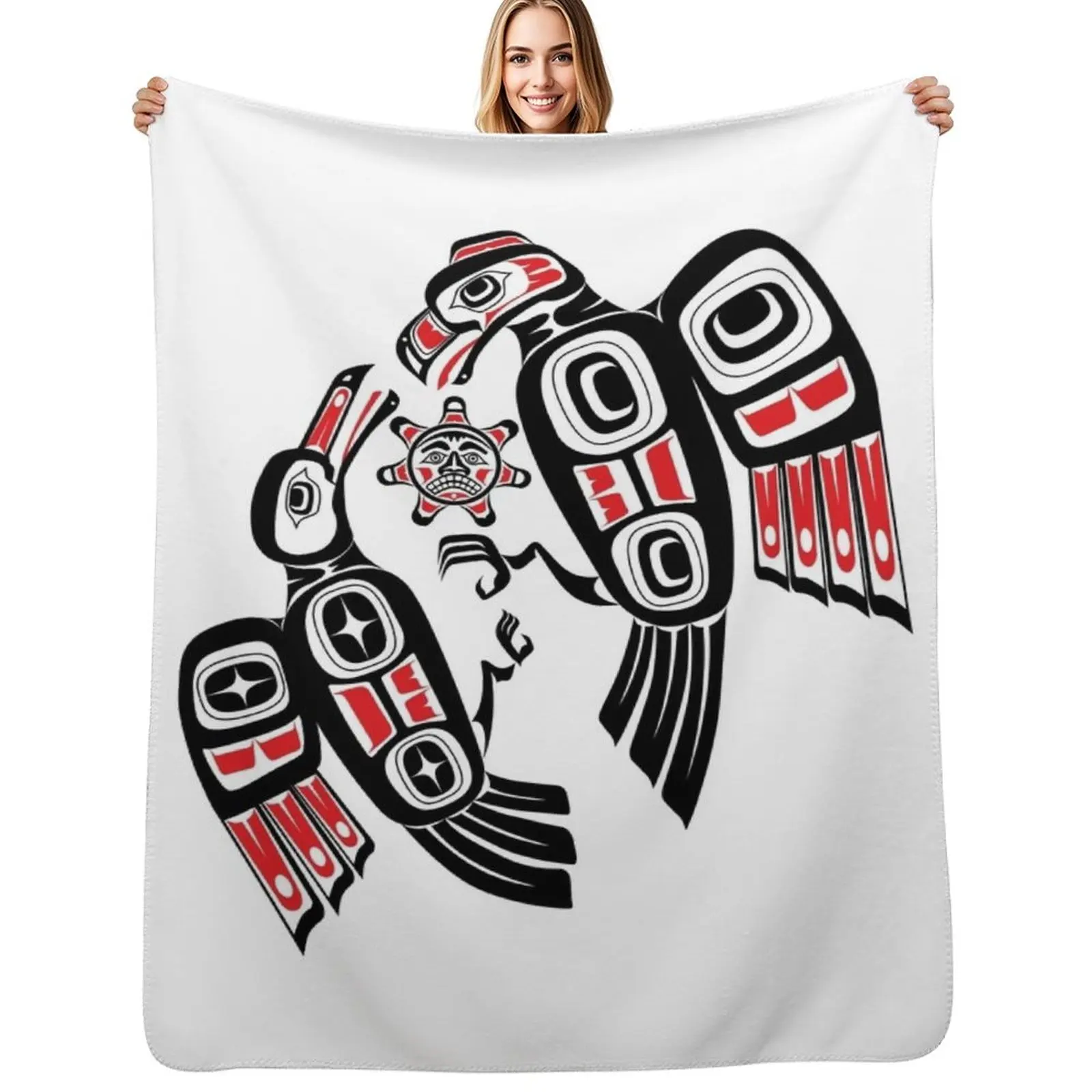 

Haida Eagle Battles Raven for the Light Throw Blanket for babies Picnic cosplay anime For Sofa Thin Blankets
