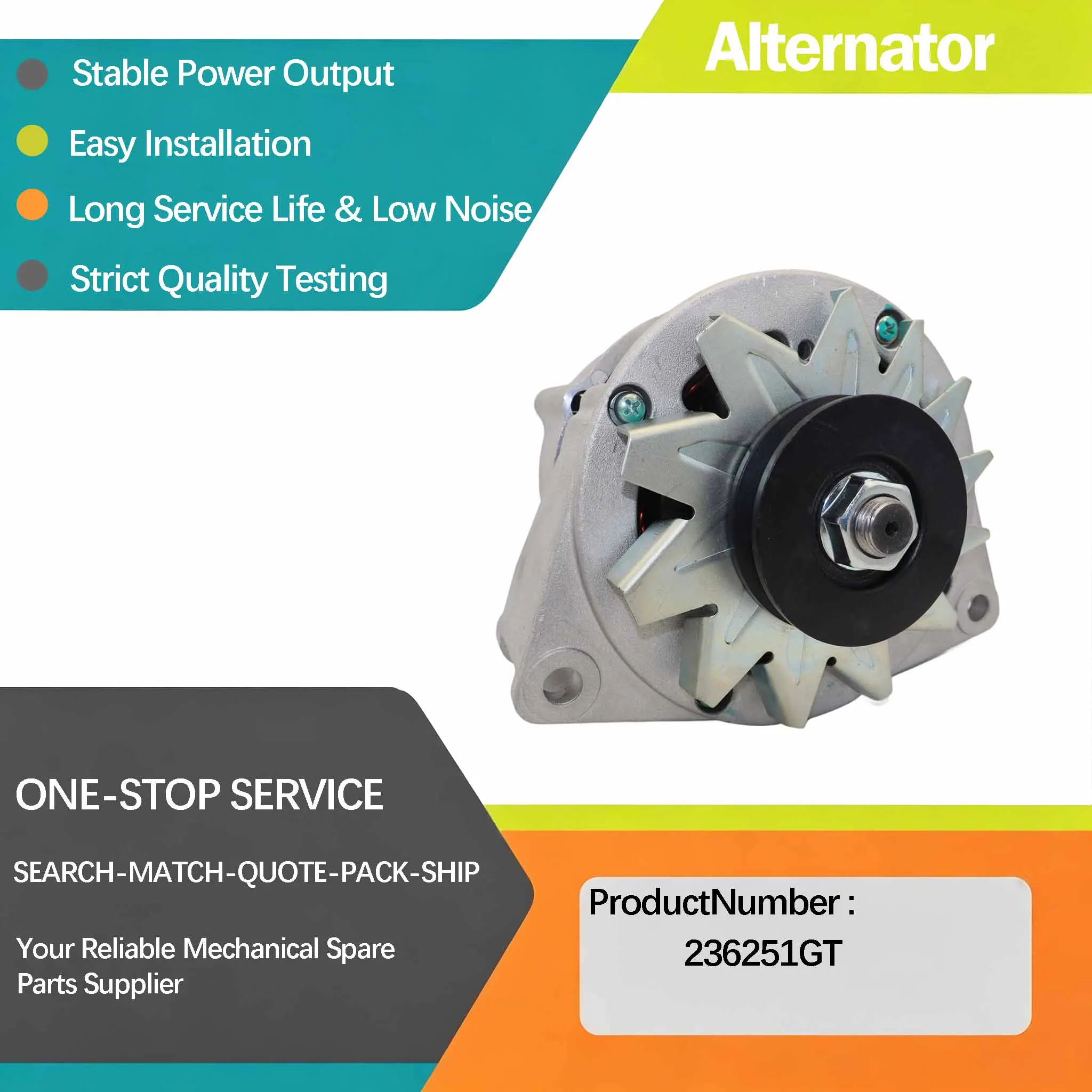 14V 95A Alternator 236251GT 236251 For Genie GS-3384 GS-3390 GS-4390 GTH-1056 GTH-636 S-40 S-45 S-60X SX-180 Z-45/25 Z-62/40